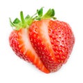 Strawberry. Sliced Ã¢â¬â¹Ã¢â¬â¹fruit isolated on white